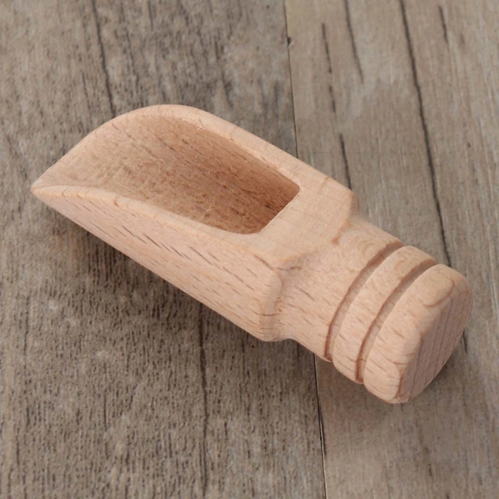 12pcs Small Salt Shovels Mini Scoop Wooden Teaspoon Milk Powder Scoops