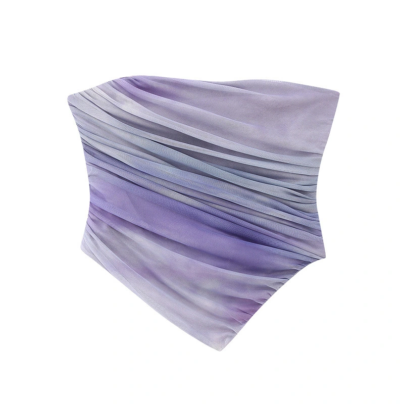 Summer New Women's Fashion All-match Tube Top Juan Mesh Vest Top