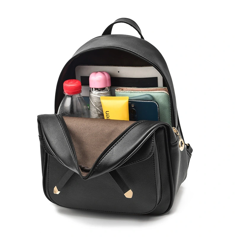 Women's Fashion Simple Large Capacity Korean Style Bow Backpack