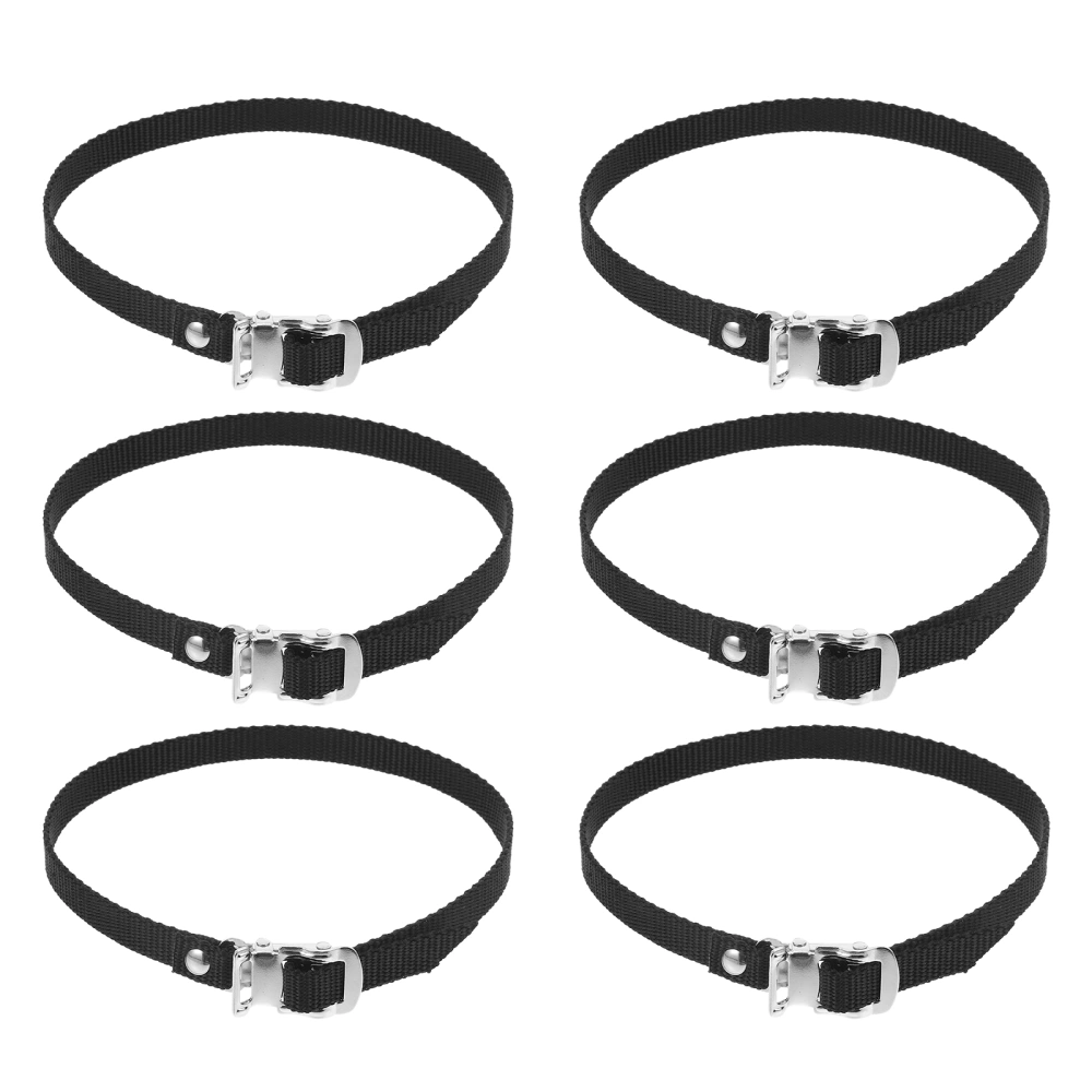 6Pcs Professional Toe Straps Fixing Clip Straps Anti-skid Clamp Straps Pedal Accessory