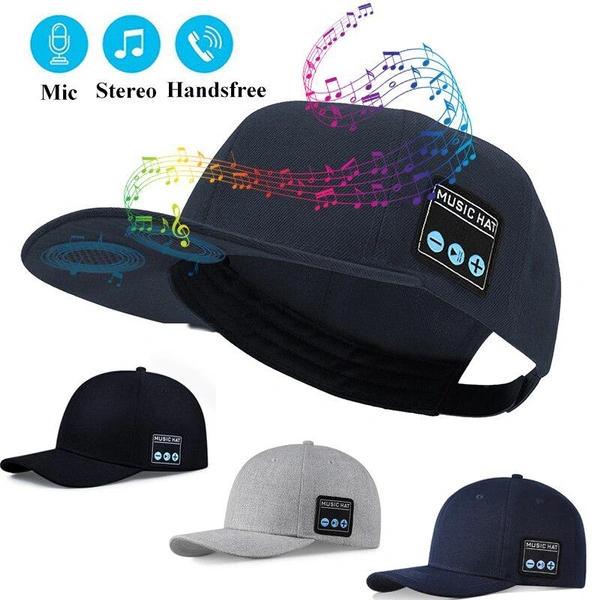 Wireless Music Hat Outdoor Stereo Bluetooth Headset Speaker Sports Sunshade Baseball Hat Handsfree Call Music Player with Mic