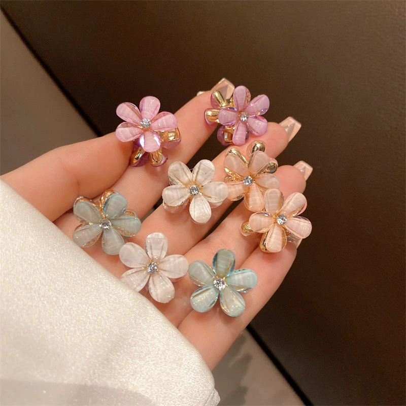 Transparent Flower Spring And Summer Small Hairpin