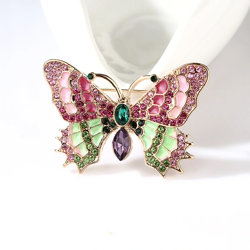 Fashion Retro Dong Style Butterfly Coat Buckle Pin Brooch