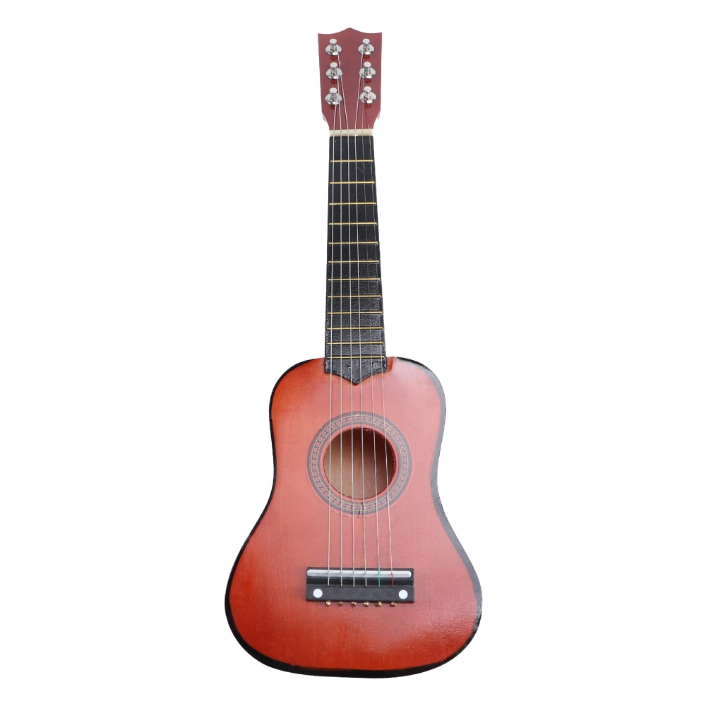 21inch Acoustic Guitar Mini Guitar Musical Instrument Wooden Craft for Beginner Children (Coffee)