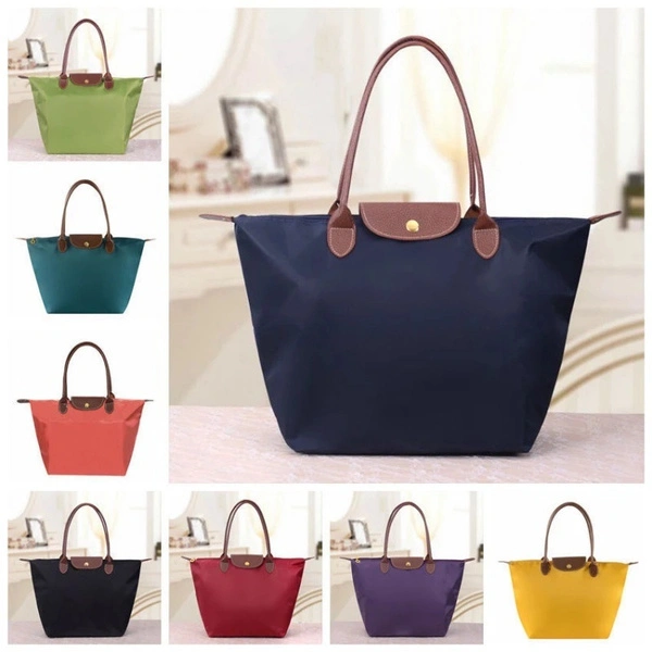 Women Tote Fashion Shopper Bag Folding Dumpling Shape Handbag Oxford Cloth Beach Storage Shoulder Bags For Female