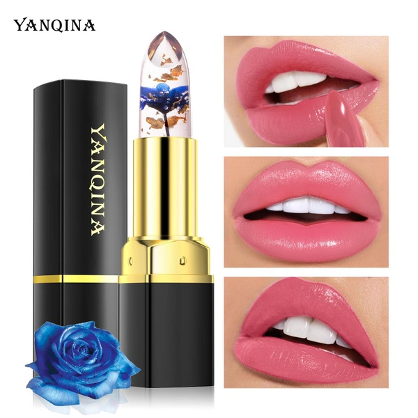 Color Changing Lip Balm Temperature Lipstick Natural Long Lasting Waterproof Crystal Flower Jelly Lipstick Makeup