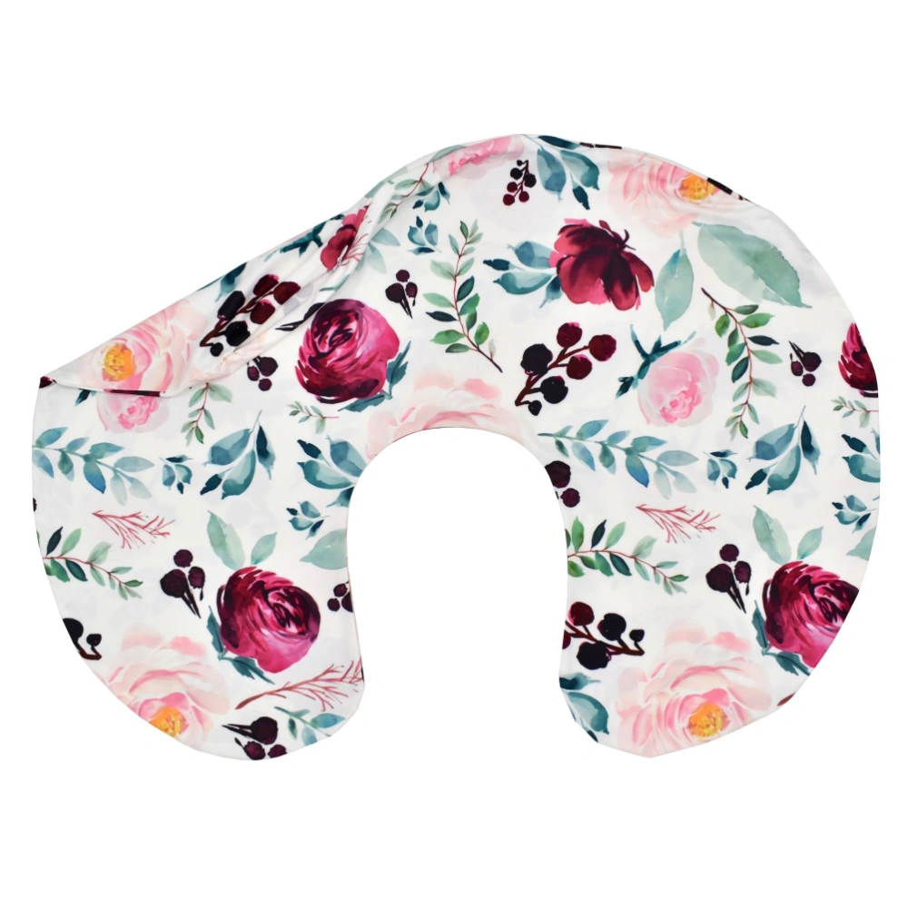 Multifunctional Nursing Pillow Covers Slipcover U Shaped Maternity Breastfeeding Newborn Infant Feeding Cushion Covers - Pink Flower