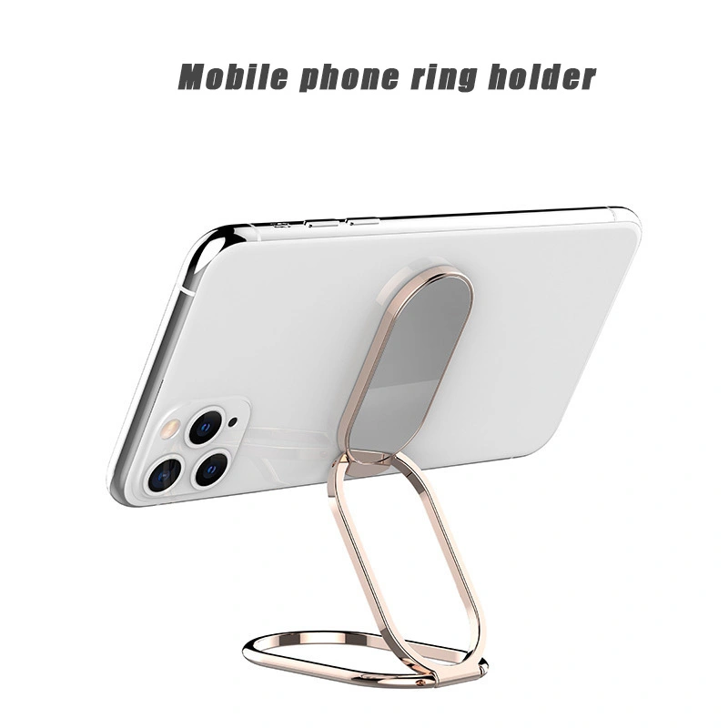 2023 new creative metal magnetic suction folding ring buckle lazy desktop mobile phone back sticker bracket