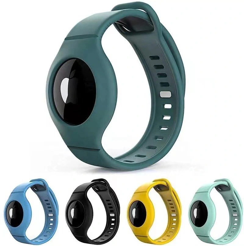 Applicable to Apple AirTag Silicone Watch with Children's Bracelet Wristband Elderly Pet Anti-lost Locator Protective Cover