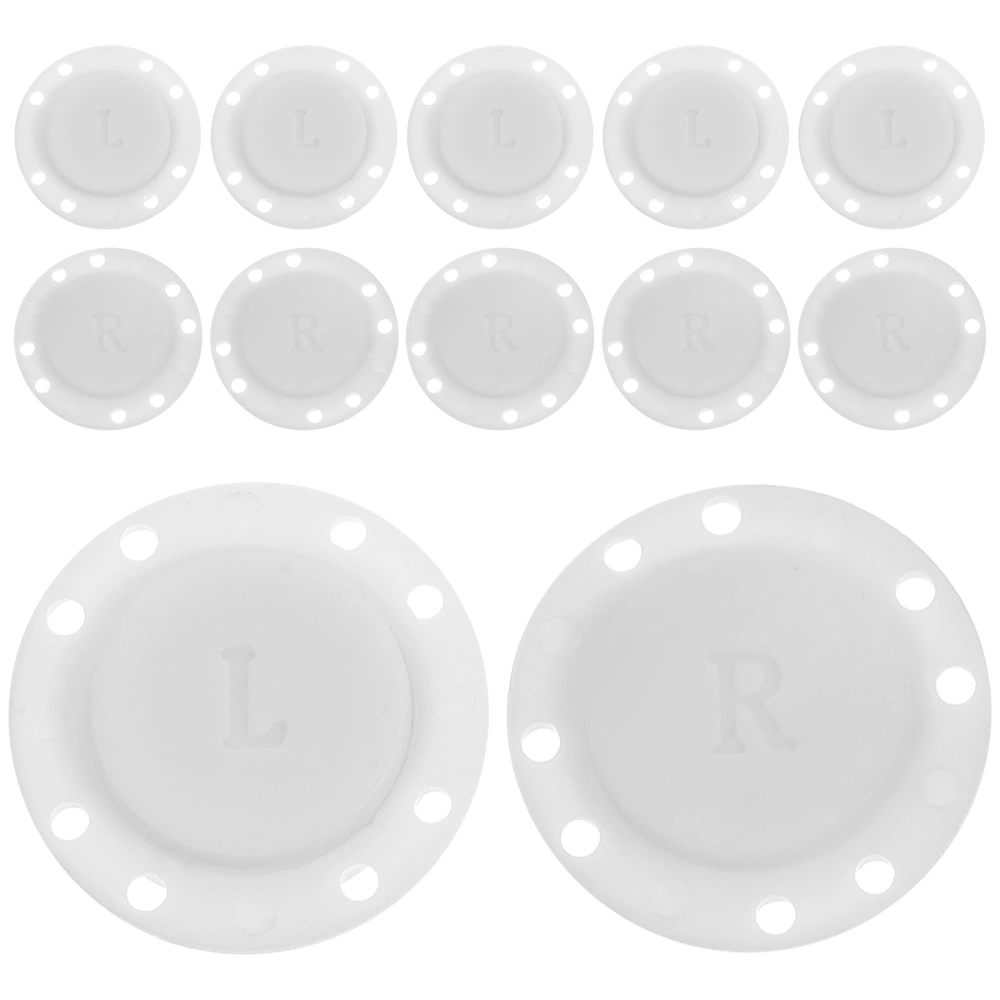 6 Pairs Magnetic Buttons Coat Snaps Buttons Invisible Snaps Fasteners Press Studs DIY Sewing Accessories (White, Diameter 2.2cm)