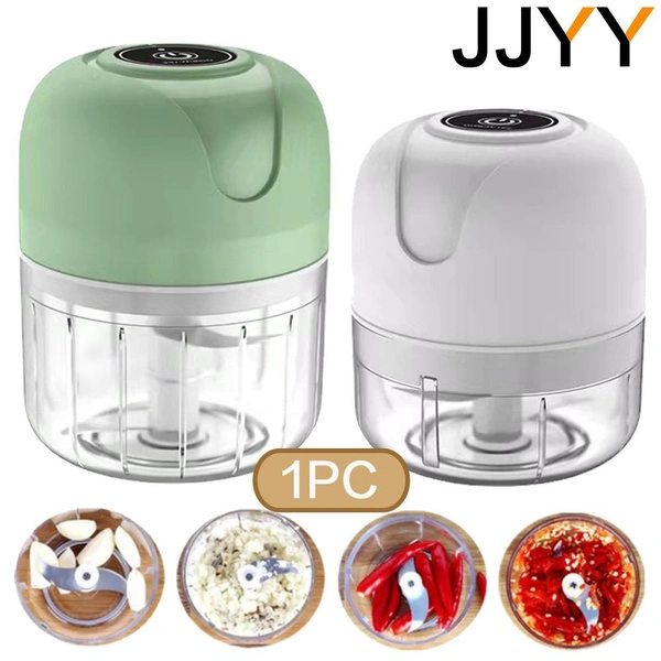 JJYY 1PC Smart Electric Garlic Chopper 100/250ml Garlic Press Vegetable Chili Meat Garlic Masher Press Mini USB Masher Machine Kitchen Gadgets