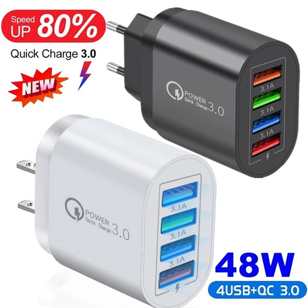 Super Charge USB Charger Quick Charge 4 Port Fast Charging Wall Charge Adapter Usb Charger Phone Charger