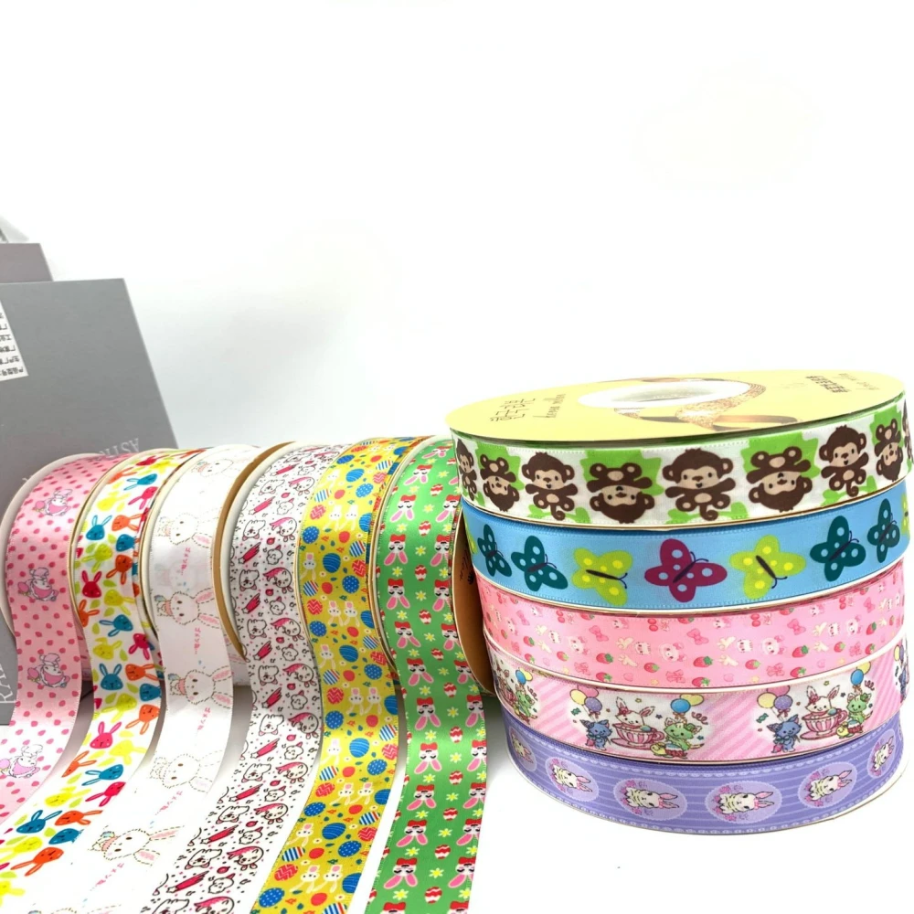 25cm Easter Ribbon Gift Baking Cartoon Ribbon