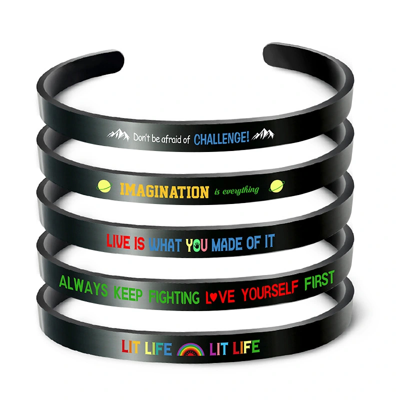 Bracelet Color Printing European And American Titanium Steel