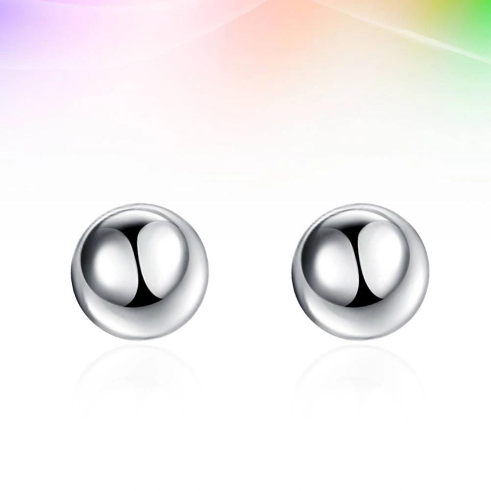 Fashion Silver Plated Ball Stud Earrings Jewelry for Women Girls