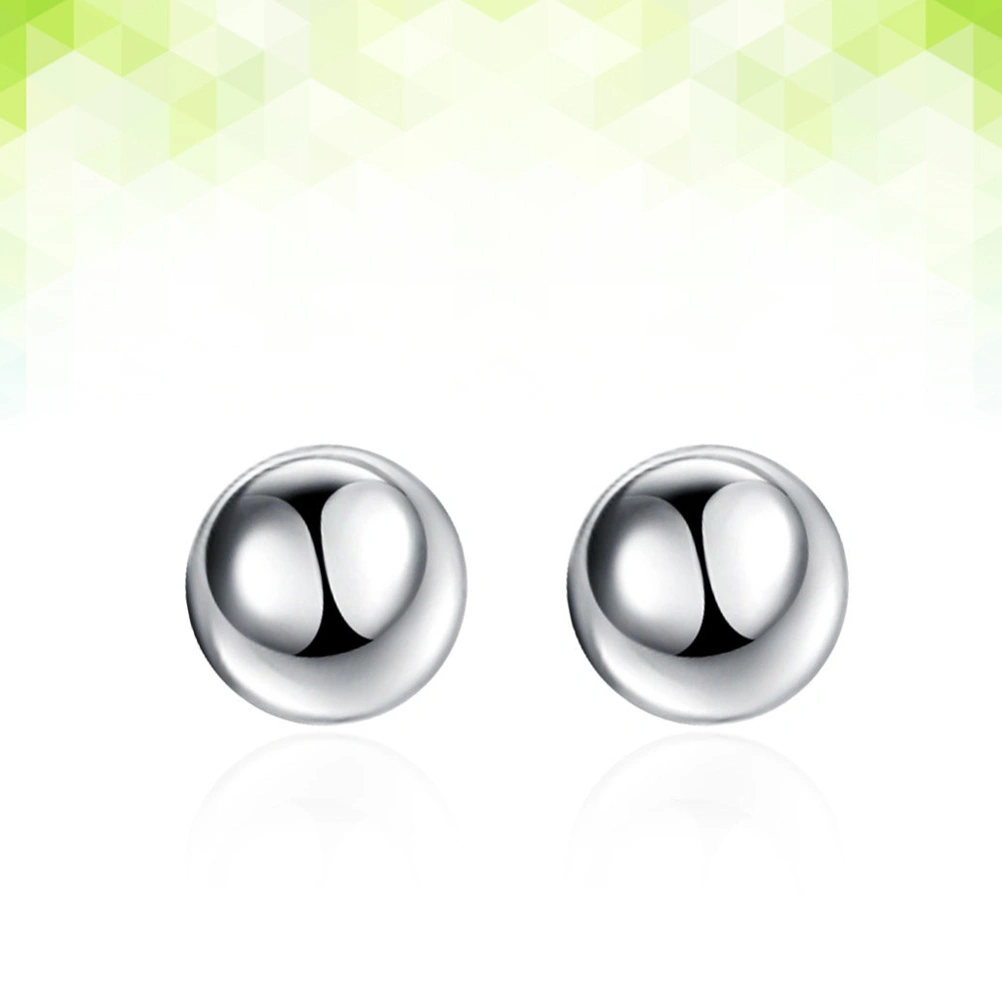 Fashion Silver Plated Ball Stud Earrings Jewelry for Women Girls