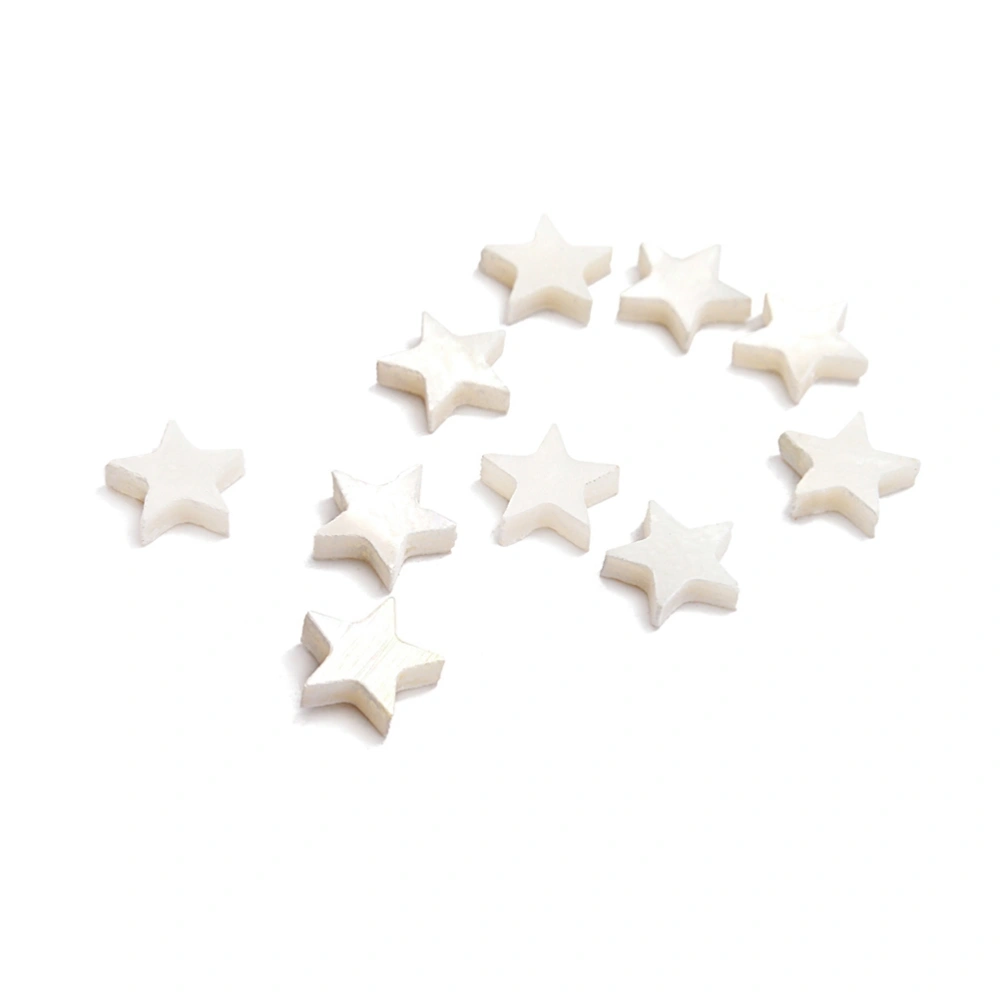 10 PCS/ Pack Star Shape Guitar Fretboard Dots Inlays Seashell Fret Inlays Markers for Guitar Ukulele Bass Banjo Mandolin Decorations (White)