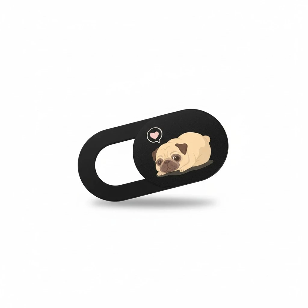 3pcs Camera Cover Slide Dog Pattern Privacy Protection Webcam Cover Slide
