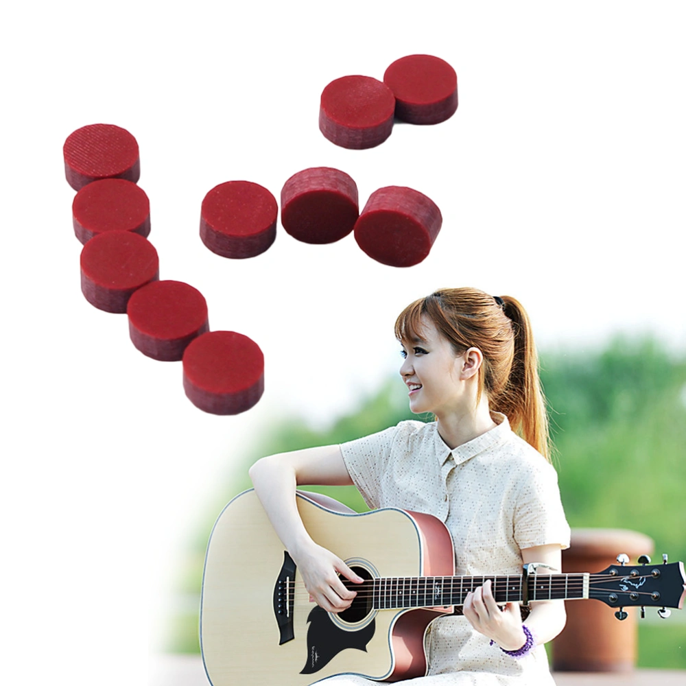 10pcs Guitar Sound Point Sound Dot Guitar Audio Accessories for Electric Wooden Guitar (Red)