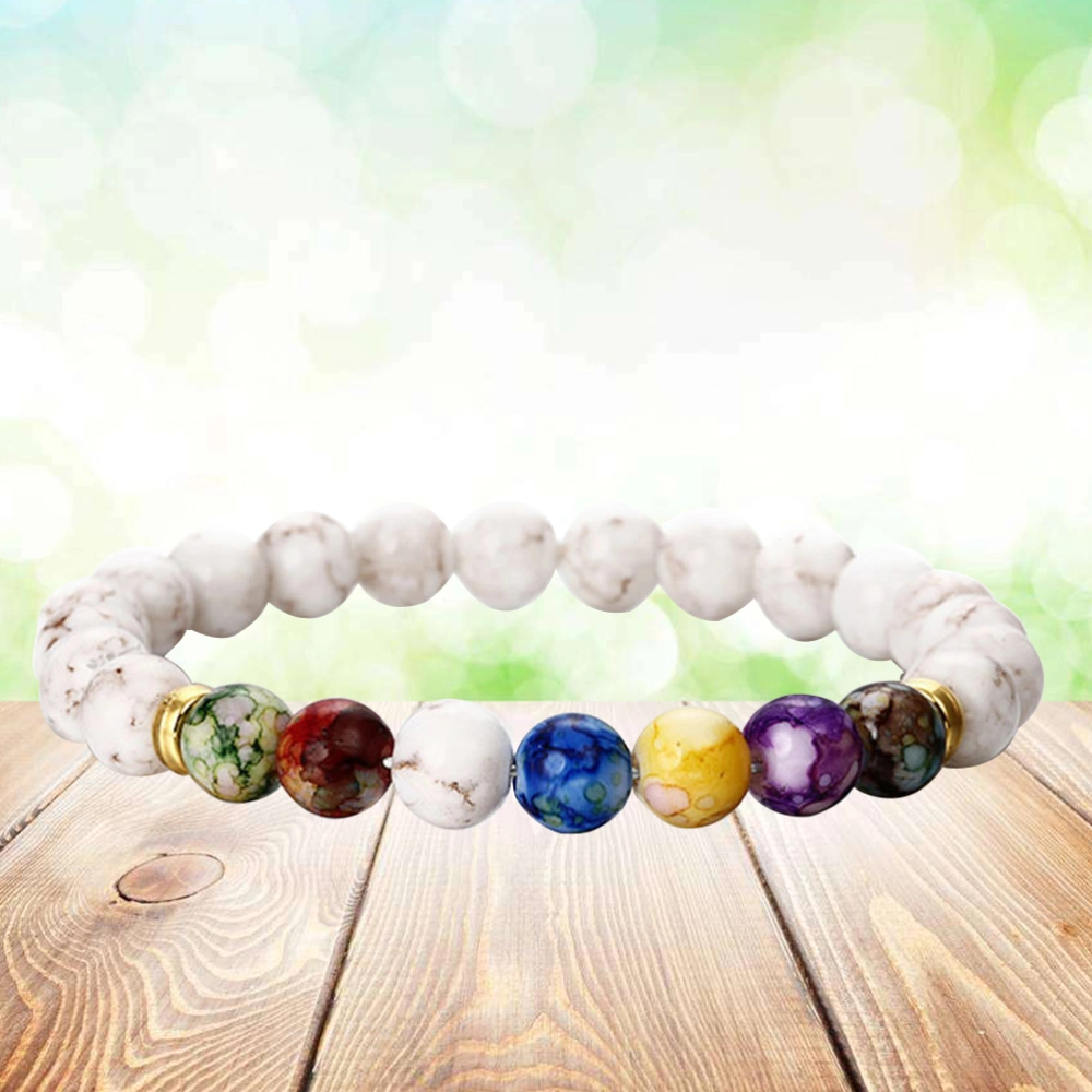 Colorful Bracelet Colorful Beads Natural Stone Beads Bracelets Chain for Women and Man