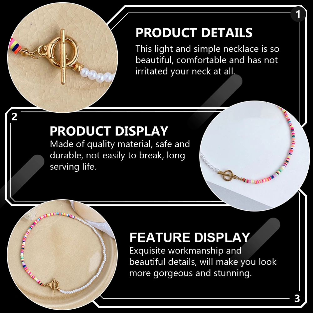 Fashion Simple Beads Clavicle Chain Necklace Women Gift Costume Accessories