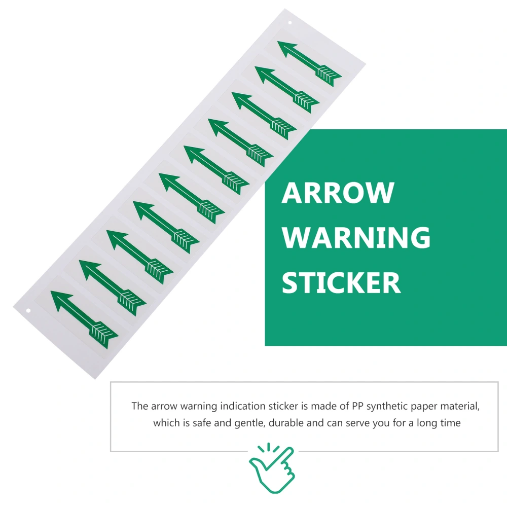 10pcs Arrow Designed Caution Sticker Bright Arrow Indicating Direction Decals