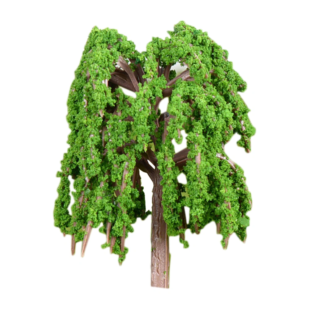 Artificial Mini Tree Plants Miniature Garden Landscaping Decor Simulation Plastic Tree Decoration House Model Small Size Weeping Willow Tree