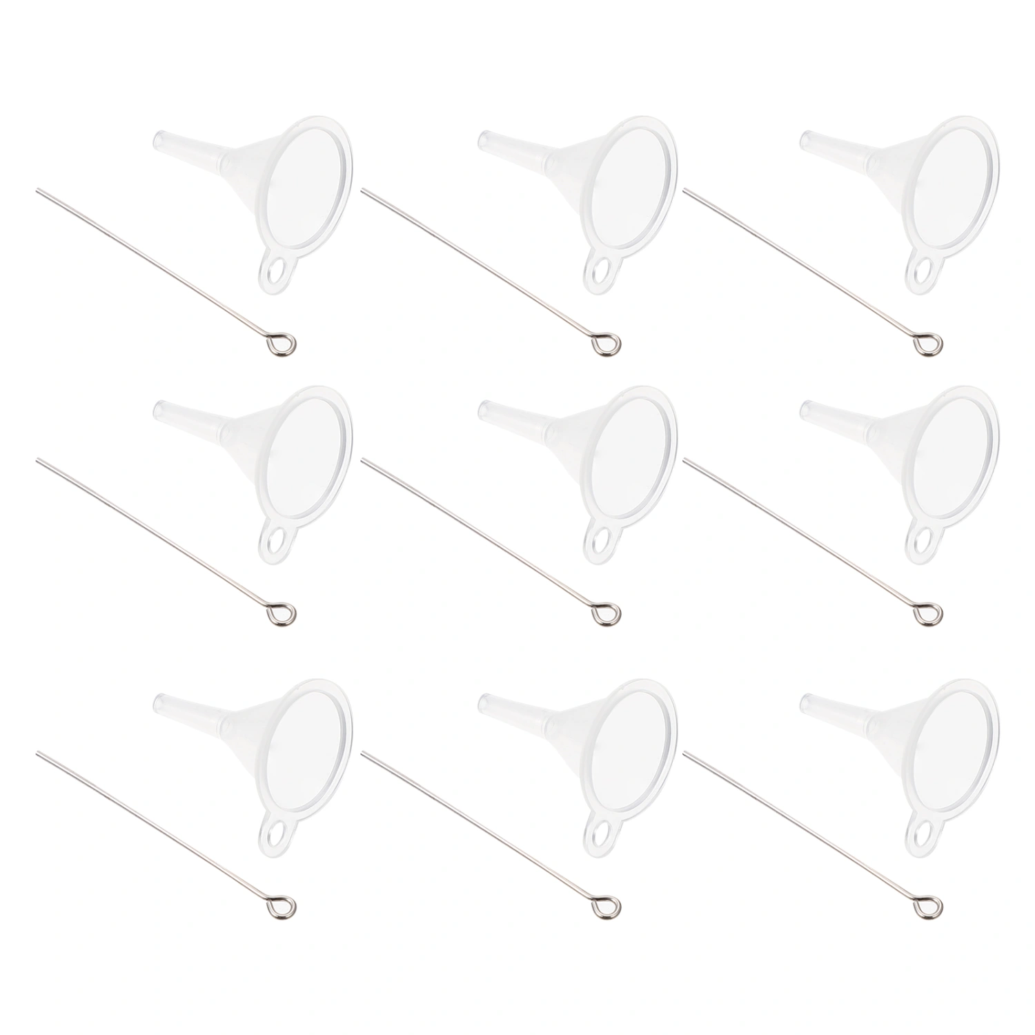 10 Sets Portable Funnels for Transferring Perfume Essential Oil Mini Funnels