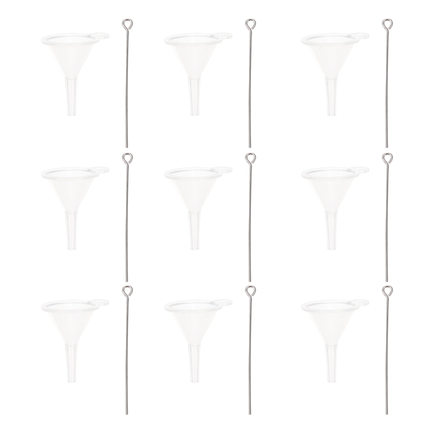 10 Sets Portable Funnels for Transferring Perfume Essential Oil Mini Funnels