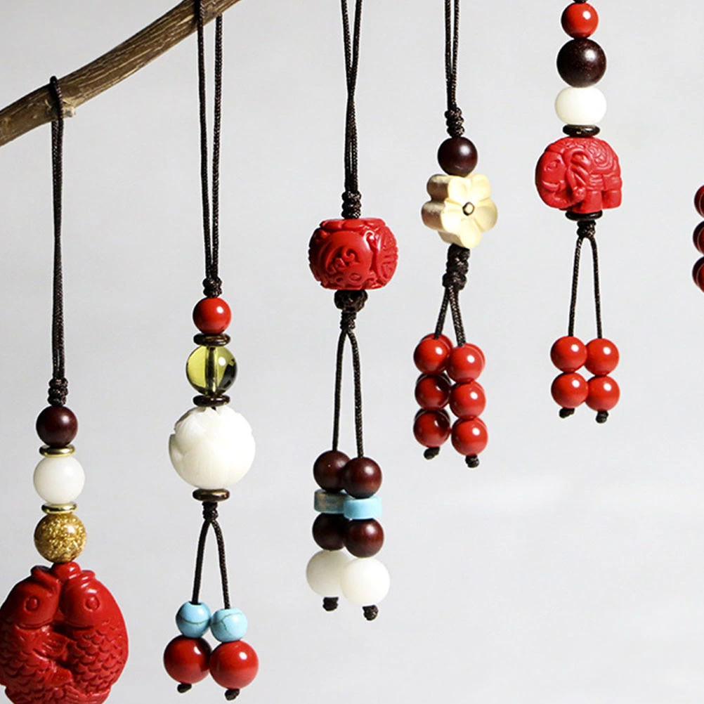 1PC Chinese Style Pendant Auspicious Phone Hanging Decoration Cellphone Lanyard Party Favor for Men Women (Fish)
