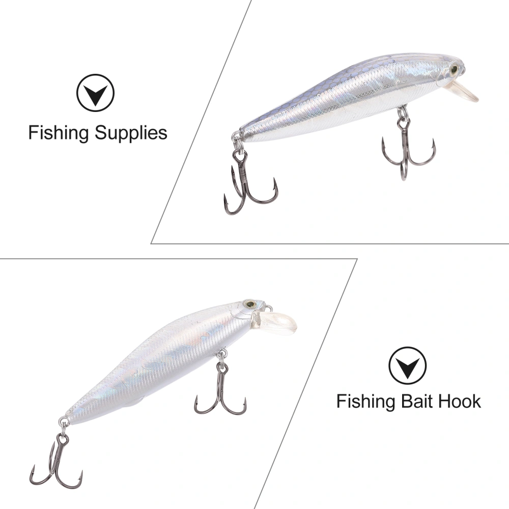 1Pc Fake Bass Bait Plastic Hook Fresh Water Sinking Fish Hook (As Shown)