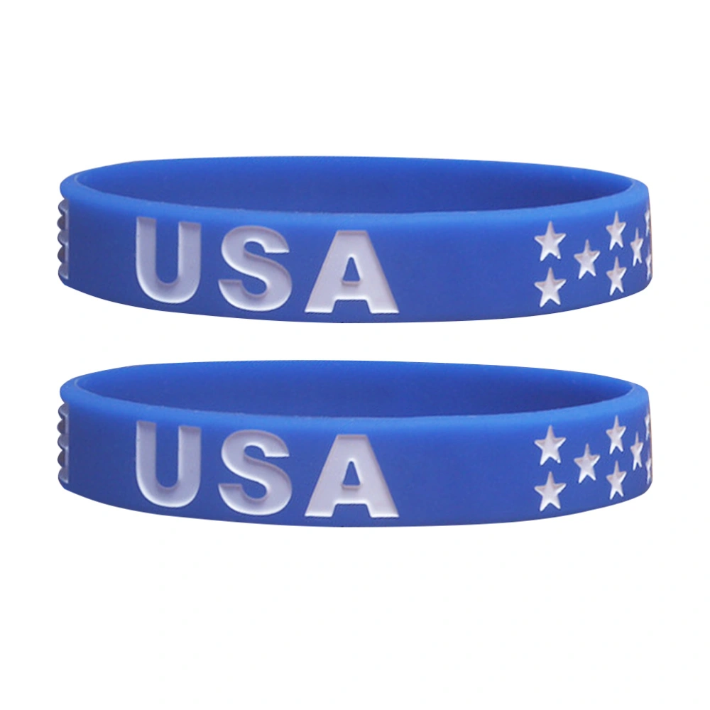 America National Flag Wristband Fashion Sports Silicone Bracelet Classic Flag Bracelets