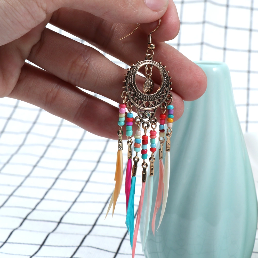 Bohemian Style Earrings Fashion  Tassel Earrings Hollow-out Earrings Accessories for Women Girls