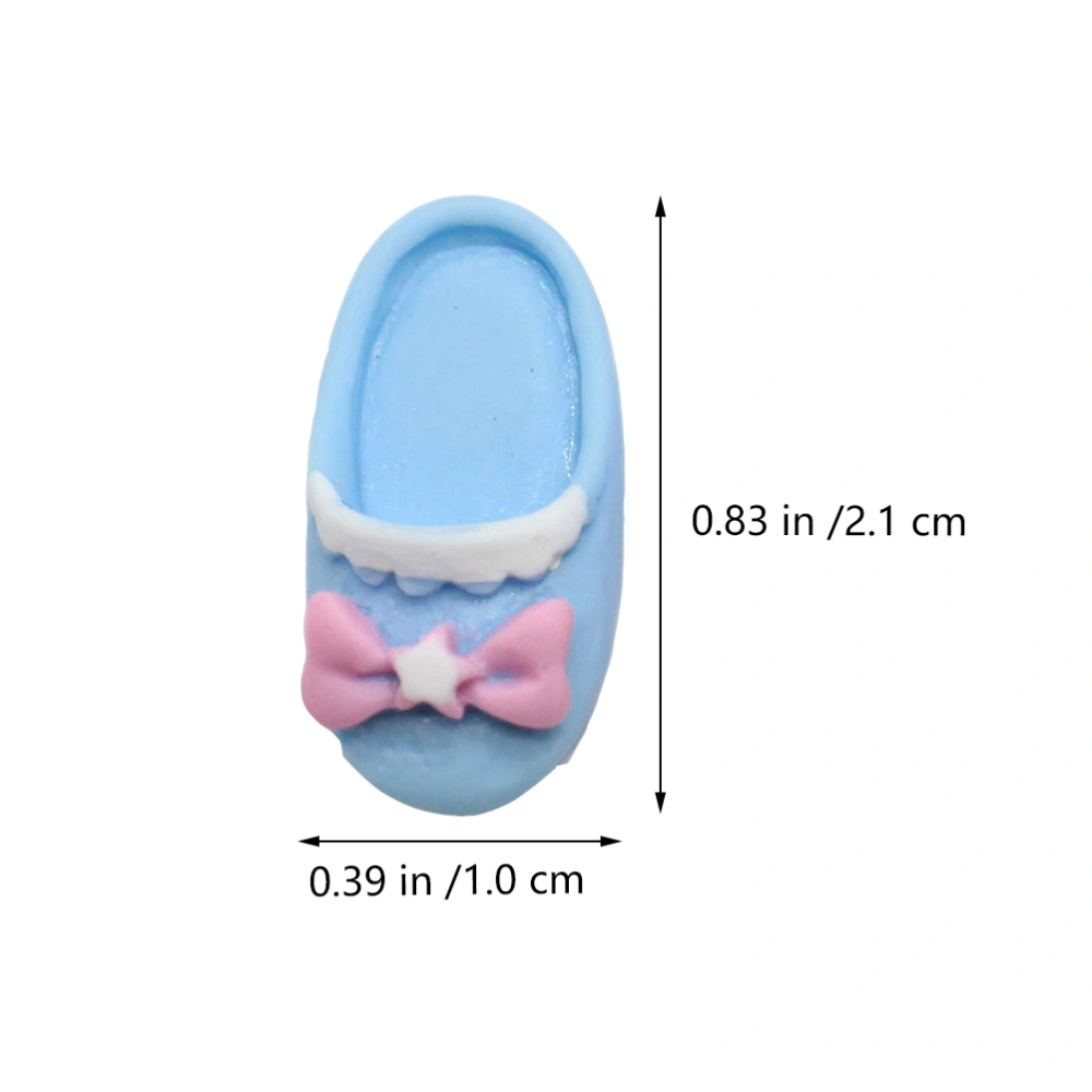 20Pcs Cartoon Mini Slipper Mini House Decoration DIY Mini Jewelry (Random Color)