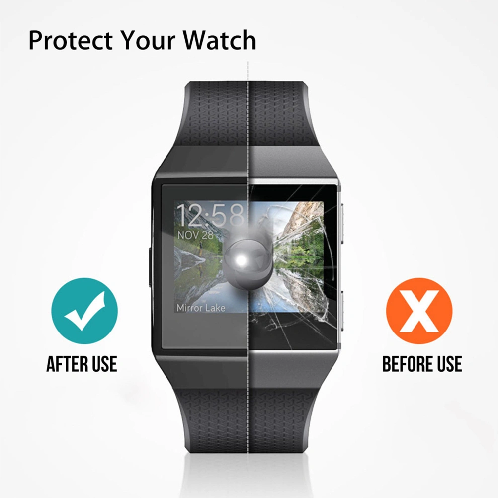 Transparent TPU Frame Protector Case Compatible Watch Cover Lightweight Protective Frame Compatible for Fitbit Ionic Black