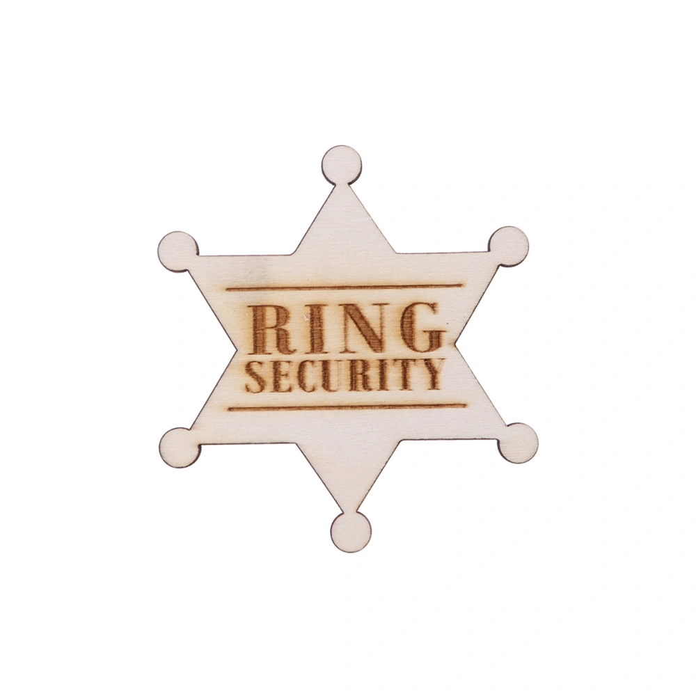 Ring Security Badge Breastpin for Wedding Rustic Wooden Ring Bearer Gift for Boys Wedding Accessories