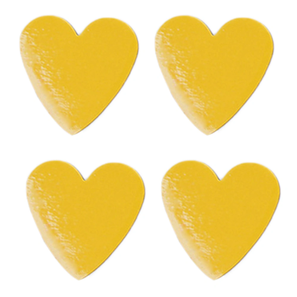 10PCS 30 x 2.2 mm Lovely Color Heart Magnetic Stickers Fridge Magnets Board Stickers Children Toys(Yellow)