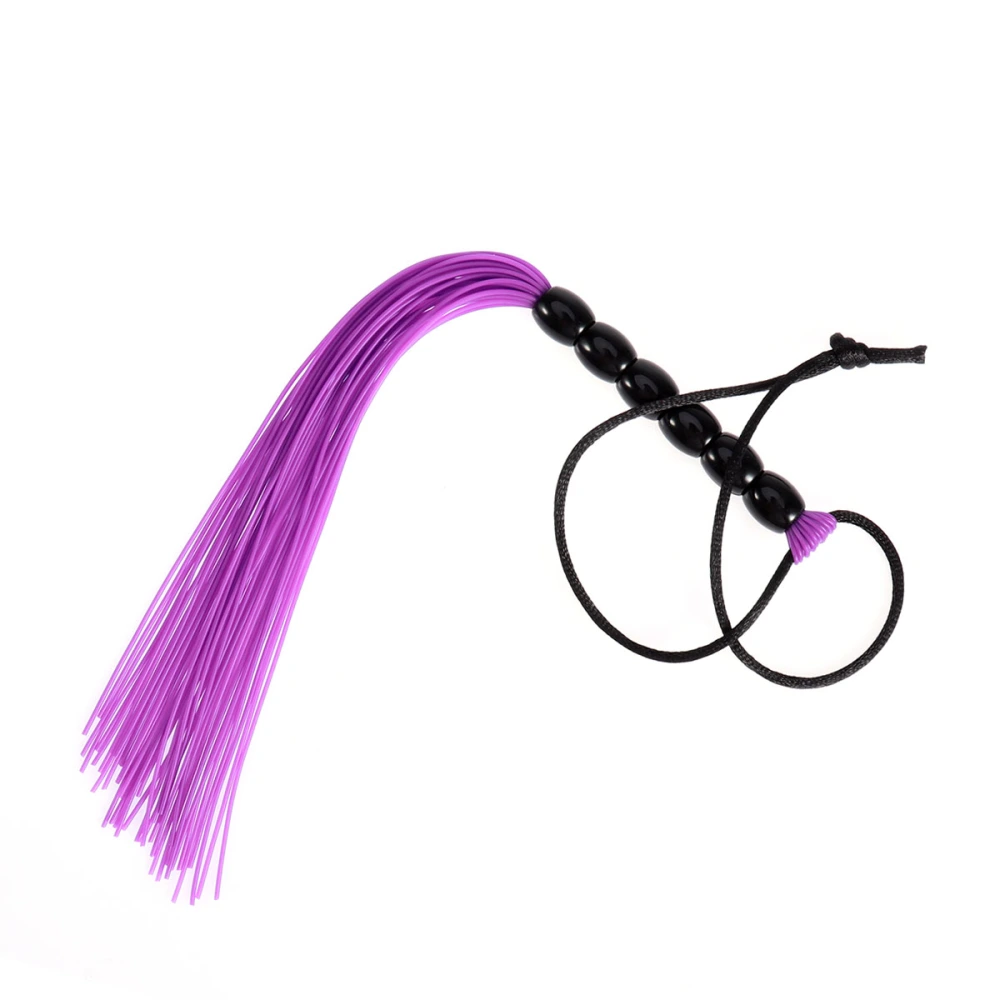 BESTOYARD Tassels Rubber Whip for Role Play Adult Games Costume Accessory Couples Sex Toy (Purple)