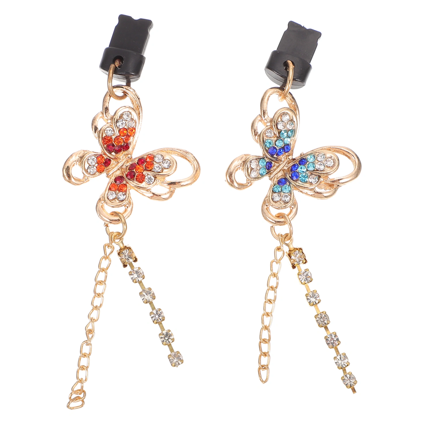 2Pcs Anti-dust Phone Plug Covers Crystal Phone Props Practical Dust Plugs