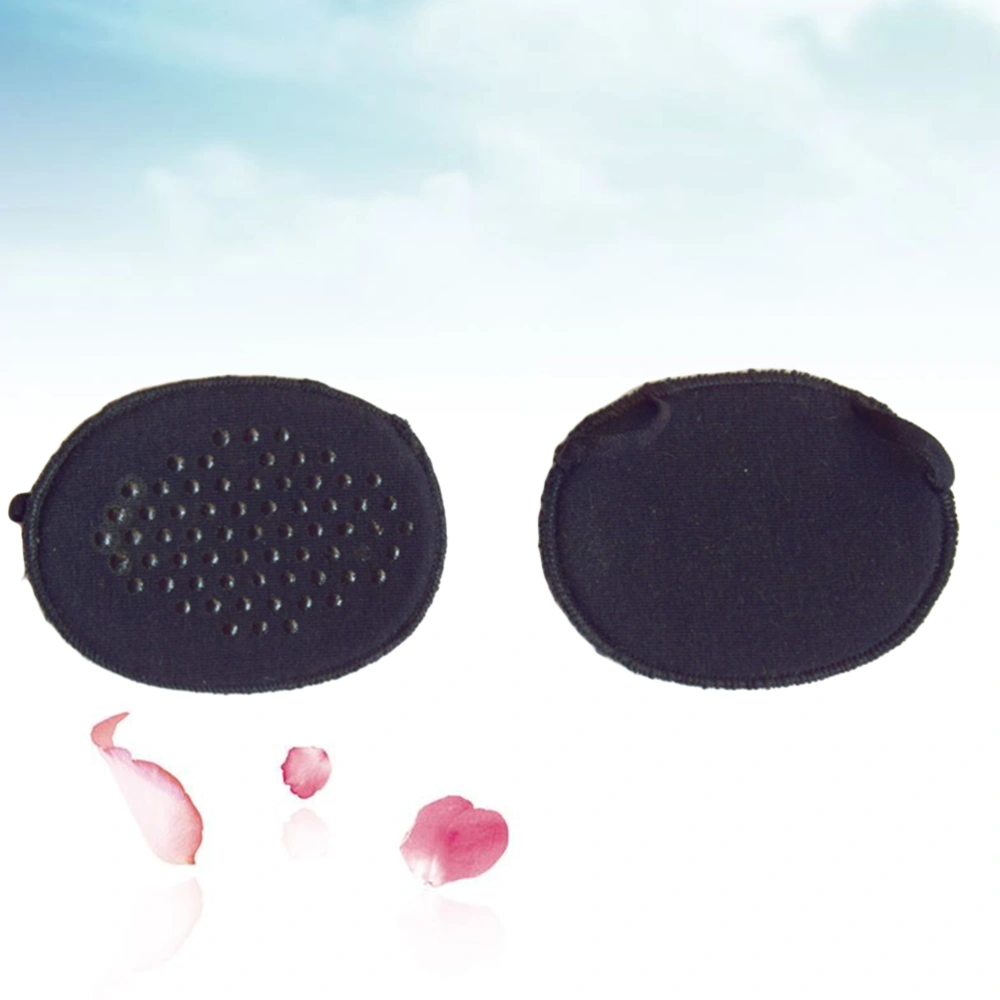 1 Pair of Open-toed Ultra-soft Forefoot Cushions Invisible Sponge Foot Pad High-heeled Shoes Protectors (Black)