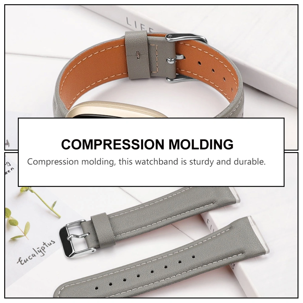 Watch Strap Genuine Leather Vintage Watchband Compatible for Fitbit Versa 3