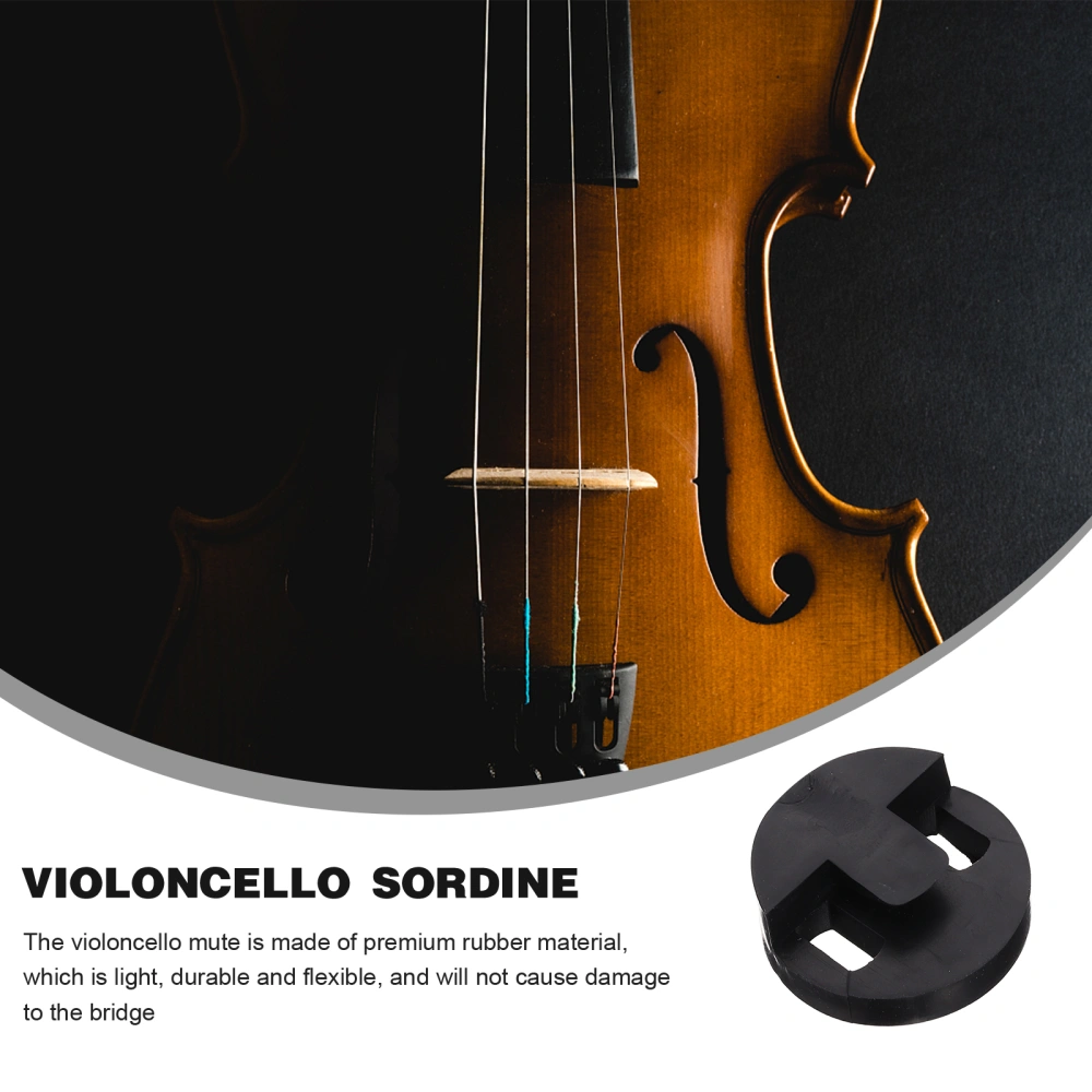 Professional Rubber Portable Violoncello Silencers Cello Practice Sordine