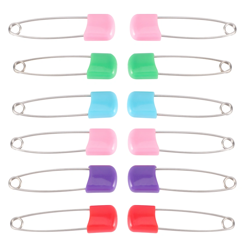 12pcs Baby Kids Cloth Diaper Stainless Steel Traditional Safety - Size S (Random Color)