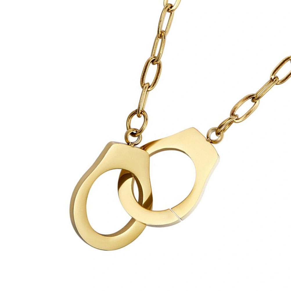 Interlocking Necklace Handcuff Choker Neck Link Chain Valentine's Day Necklace