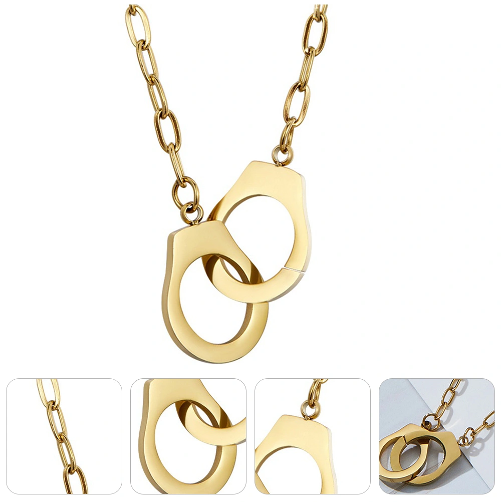 Interlocking Necklace Handcuff Choker Neck Link Chain Valentine's Day Necklace