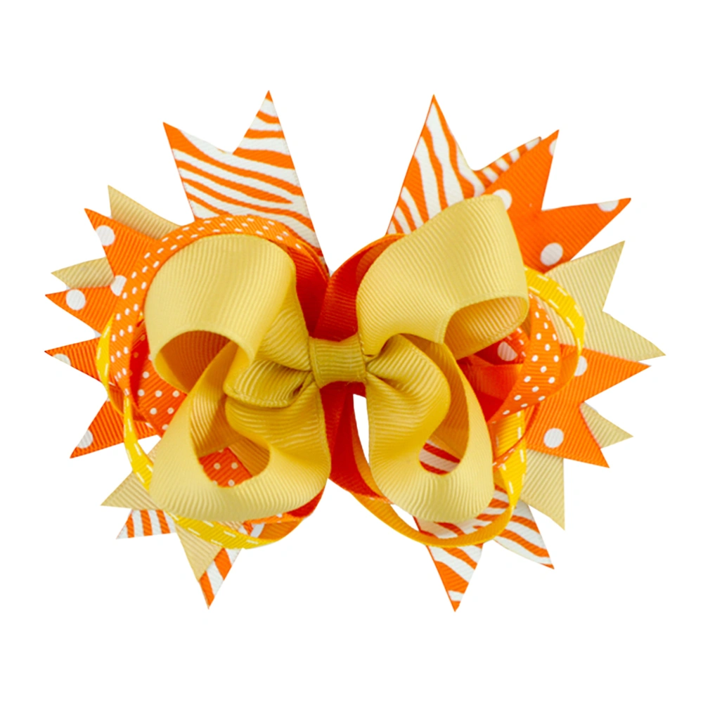 Girls Large Hairclips Hair Bowknot Clip Kids Hair Accessories Hairpin Thanksgiving Day Decoration 009-02