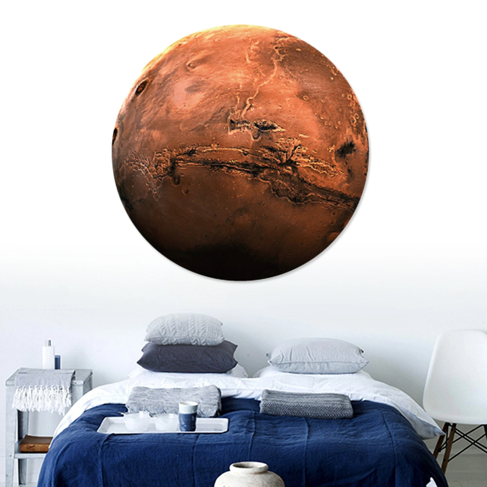 Fluorescent Wall Stick The Universe Planet Galaxy Children Room Bedroom Luminous Wall Stickers 10x10cm (Mercury)