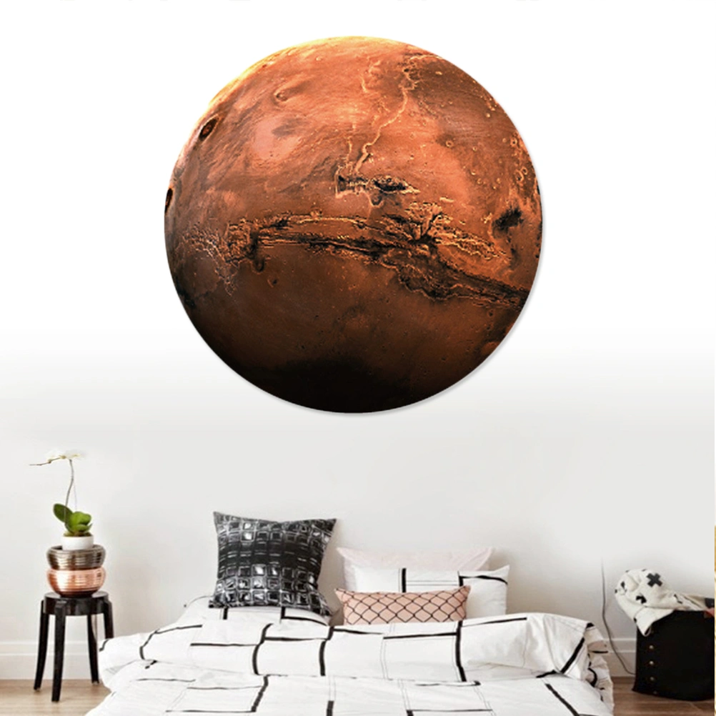 Fluorescent Wall Stick The Universe Planet Galaxy Children Room Bedroom Luminous Wall Stickers 10x10cm (Mercury)