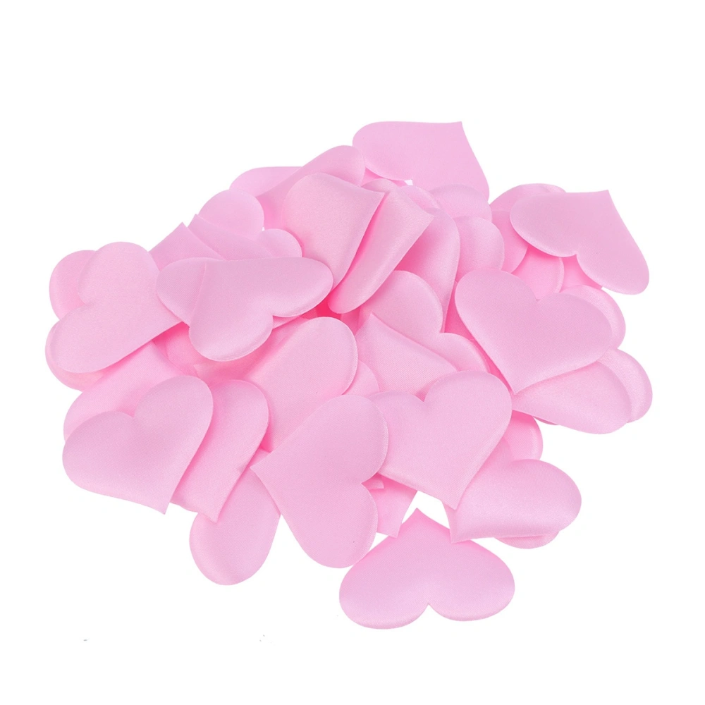 50 pcs Artificial Petals Love Heart Fake Sponge Heart Party Supplies Wedding Engagement Table Confetti Decoration (Pink)