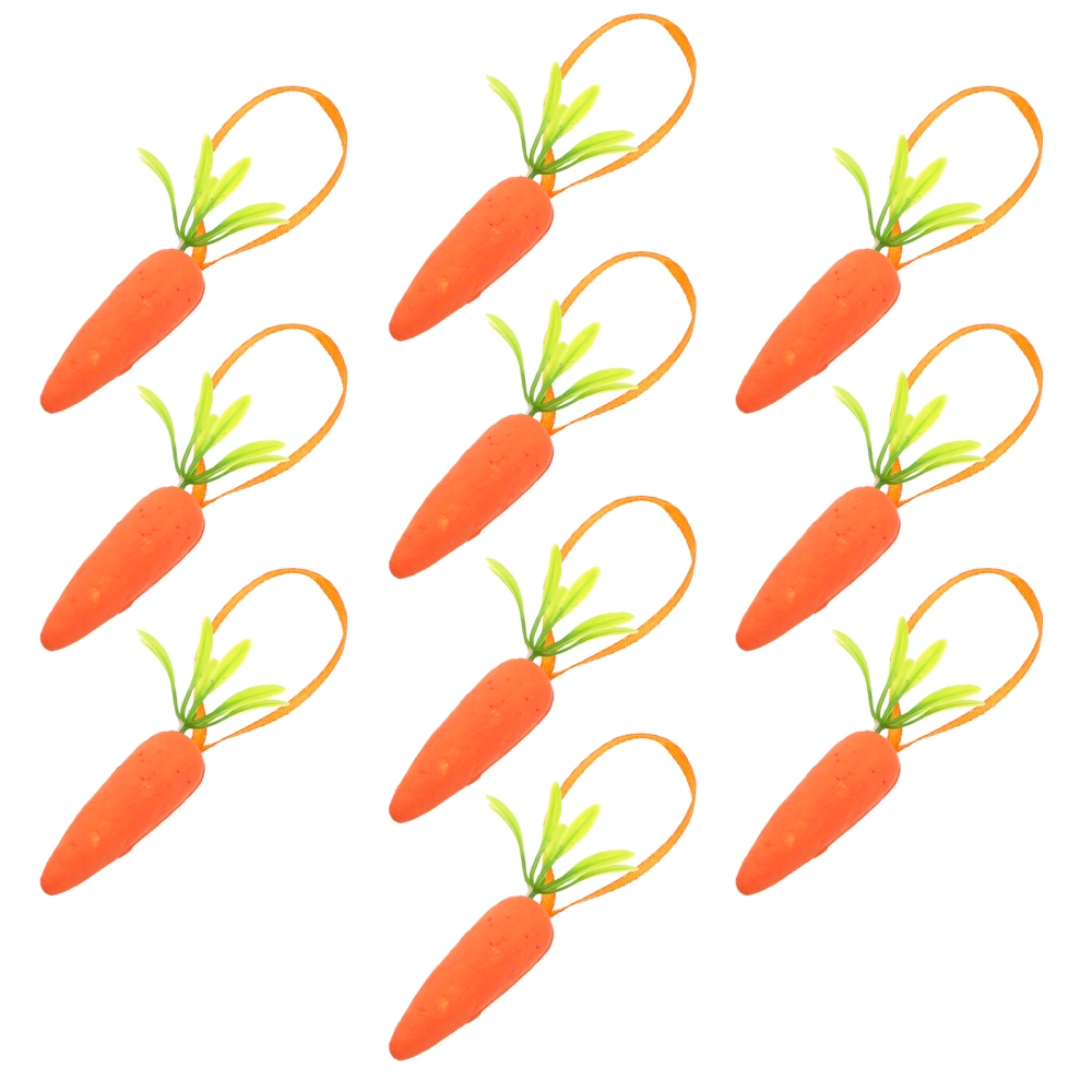 1 Set of Simulation Carrot Pendants Easter Scene Layout Props Hanging Carrot Decor